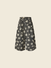 AW26 VELVET TROUSERS WITH GRAPHIC PRINT