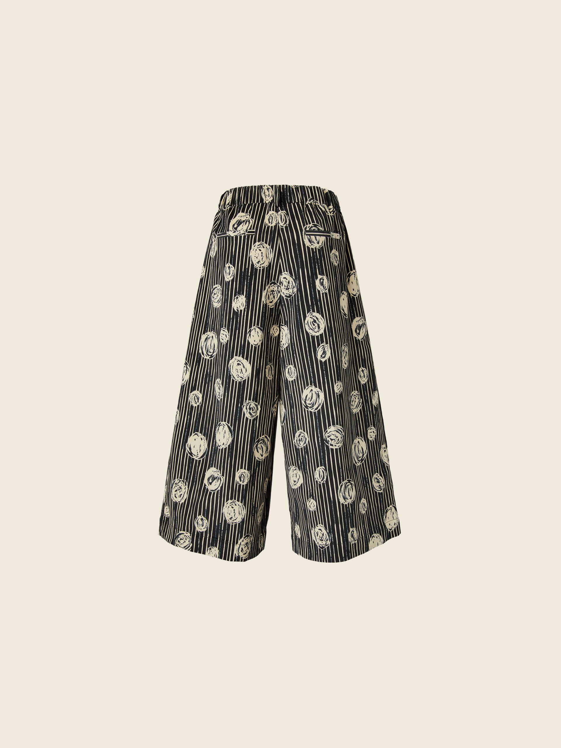 AW26 VELVET TROUSERS WITH GRAPHIC PRINT