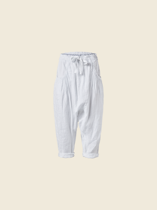 LINEN PANTS WITH LOW CROTCH