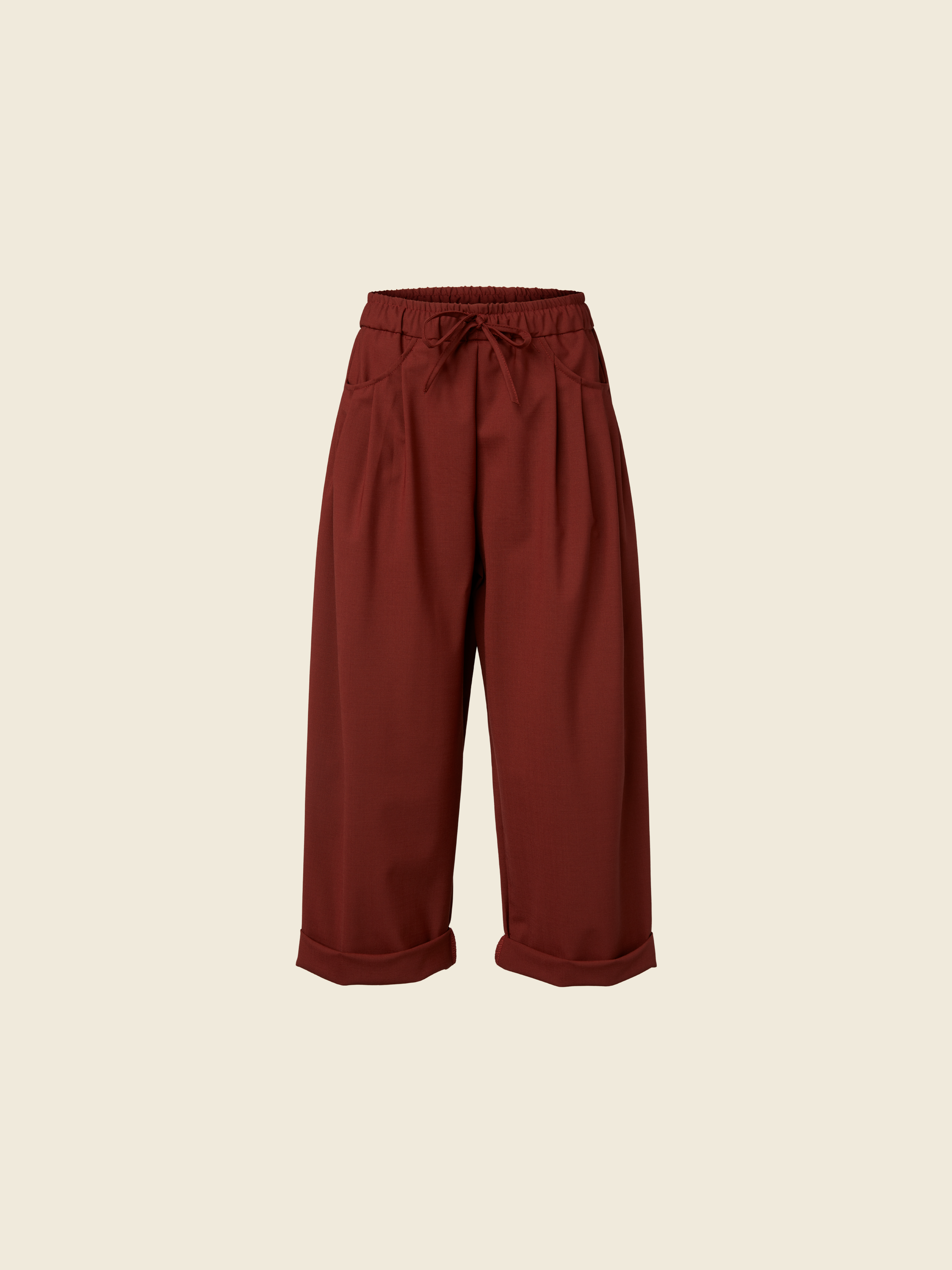 PANTALONE DRITTO IN MISTO LANA LISCIA