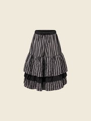 WRINKLED EFFECT FLOUNCE SKIRT