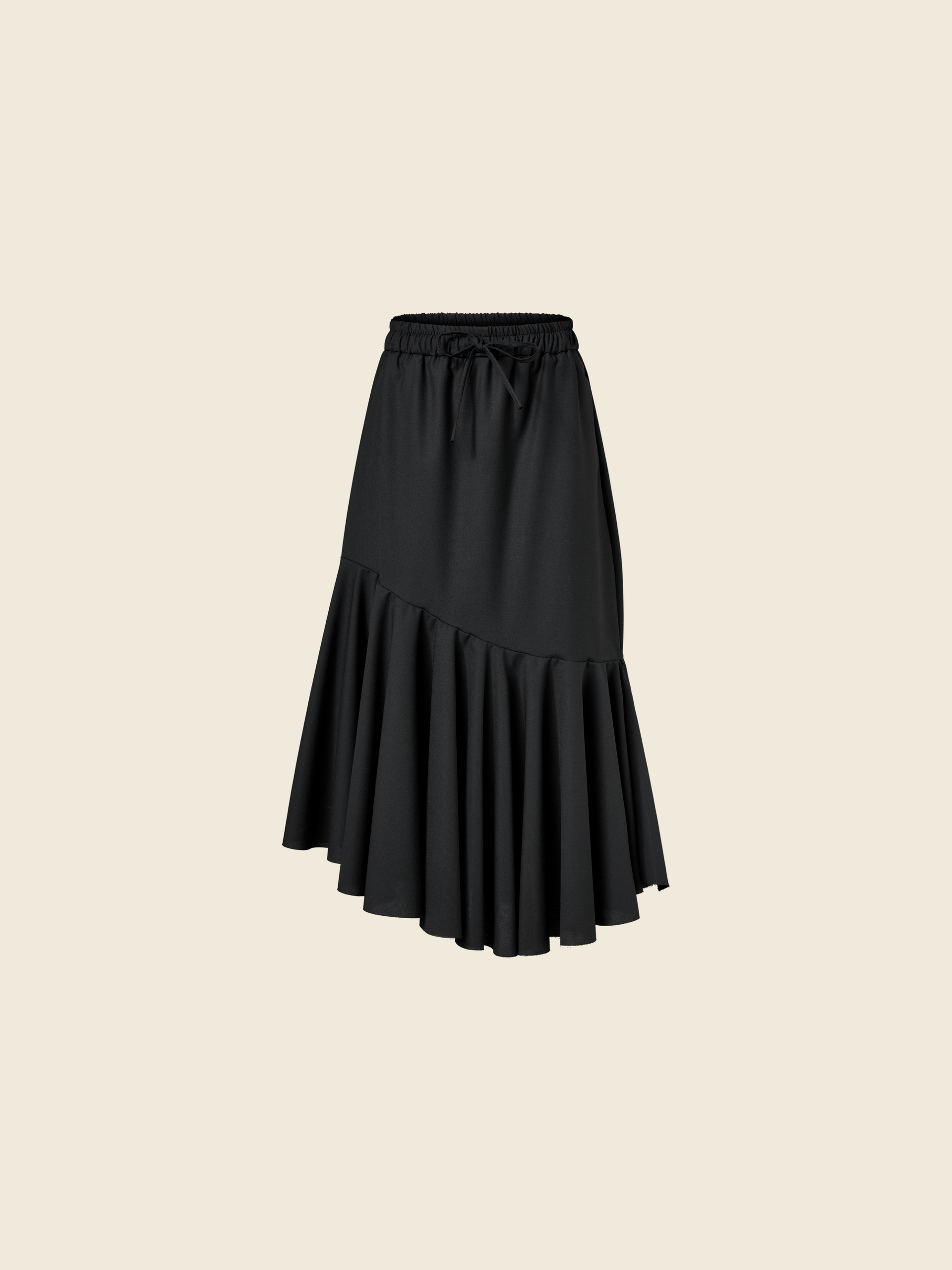 SKIRT WITH FLARED FINAL FLOUNCE