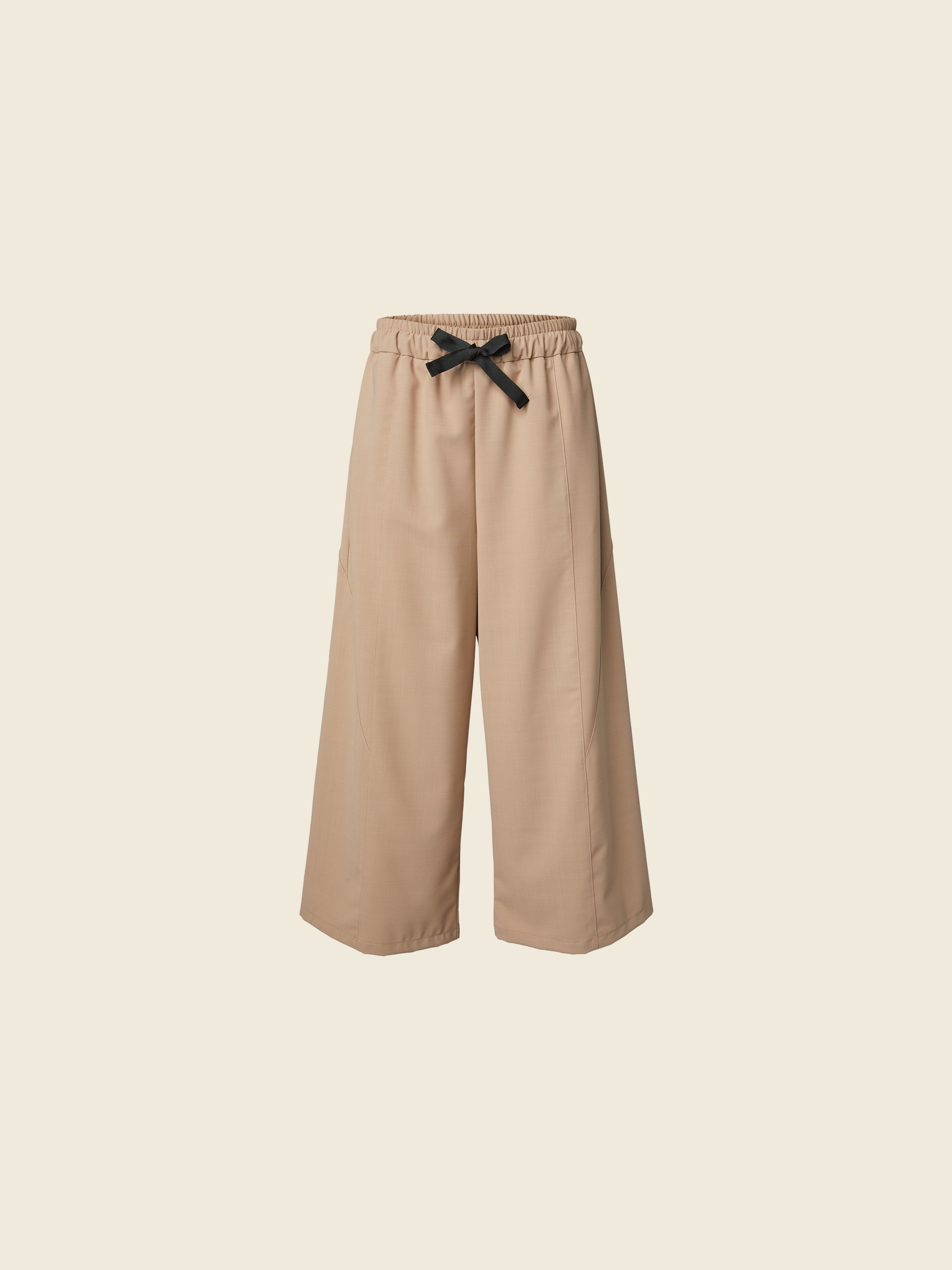 罗缎抽绳粘胶纤维混纺长裤