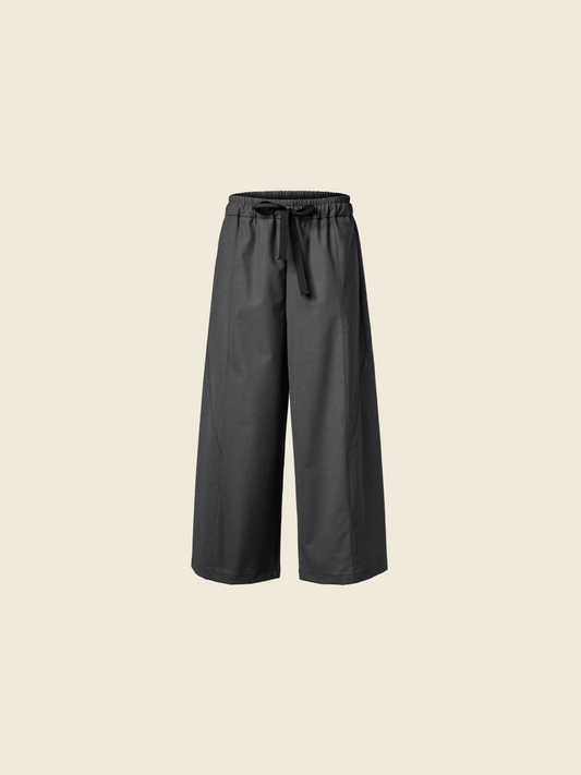 VISCOSE BLEND PANTS WITH GROS GRAIN DRAWSTRING