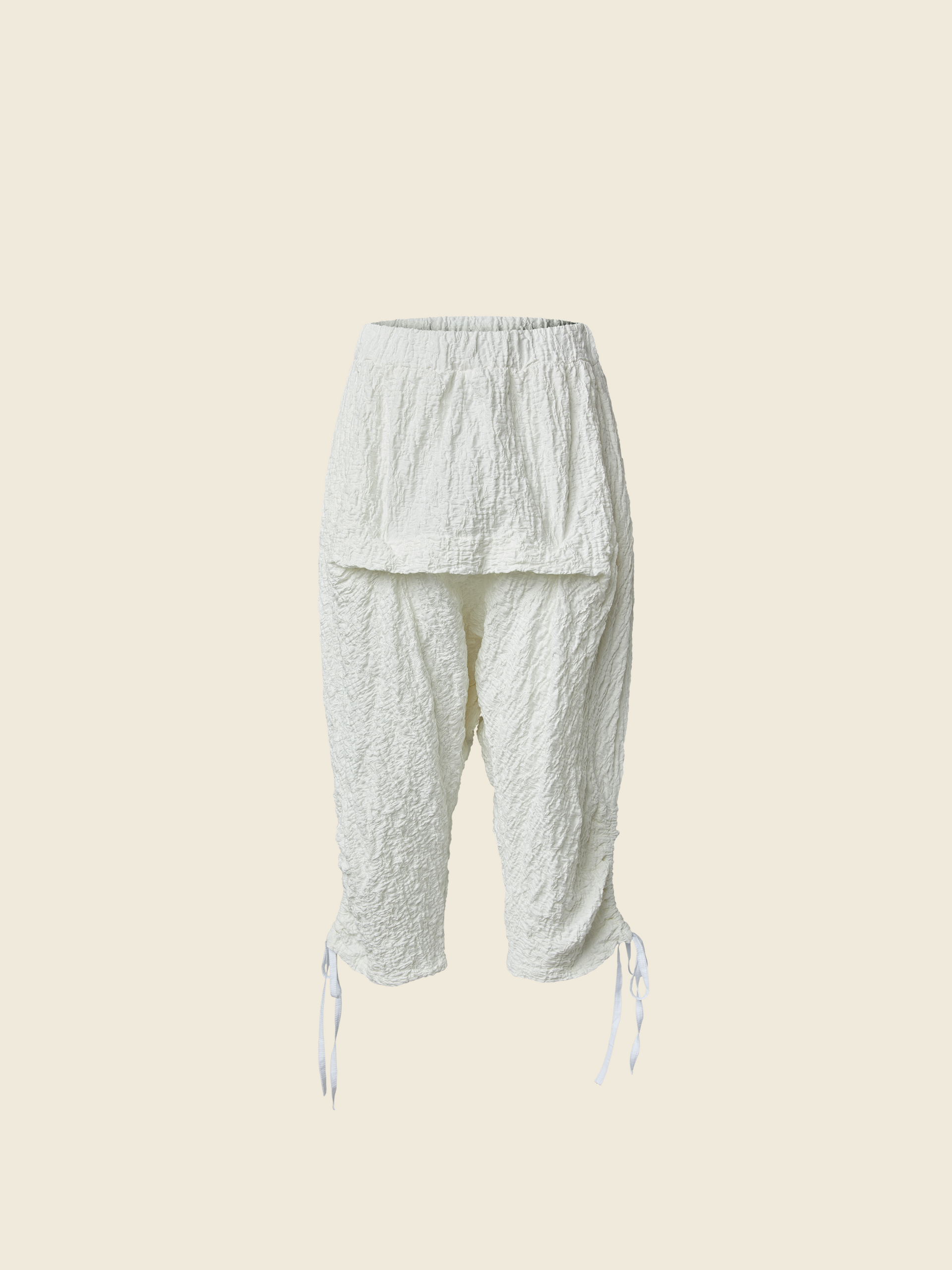 EMBOSSED LOW CROTCH PANTS