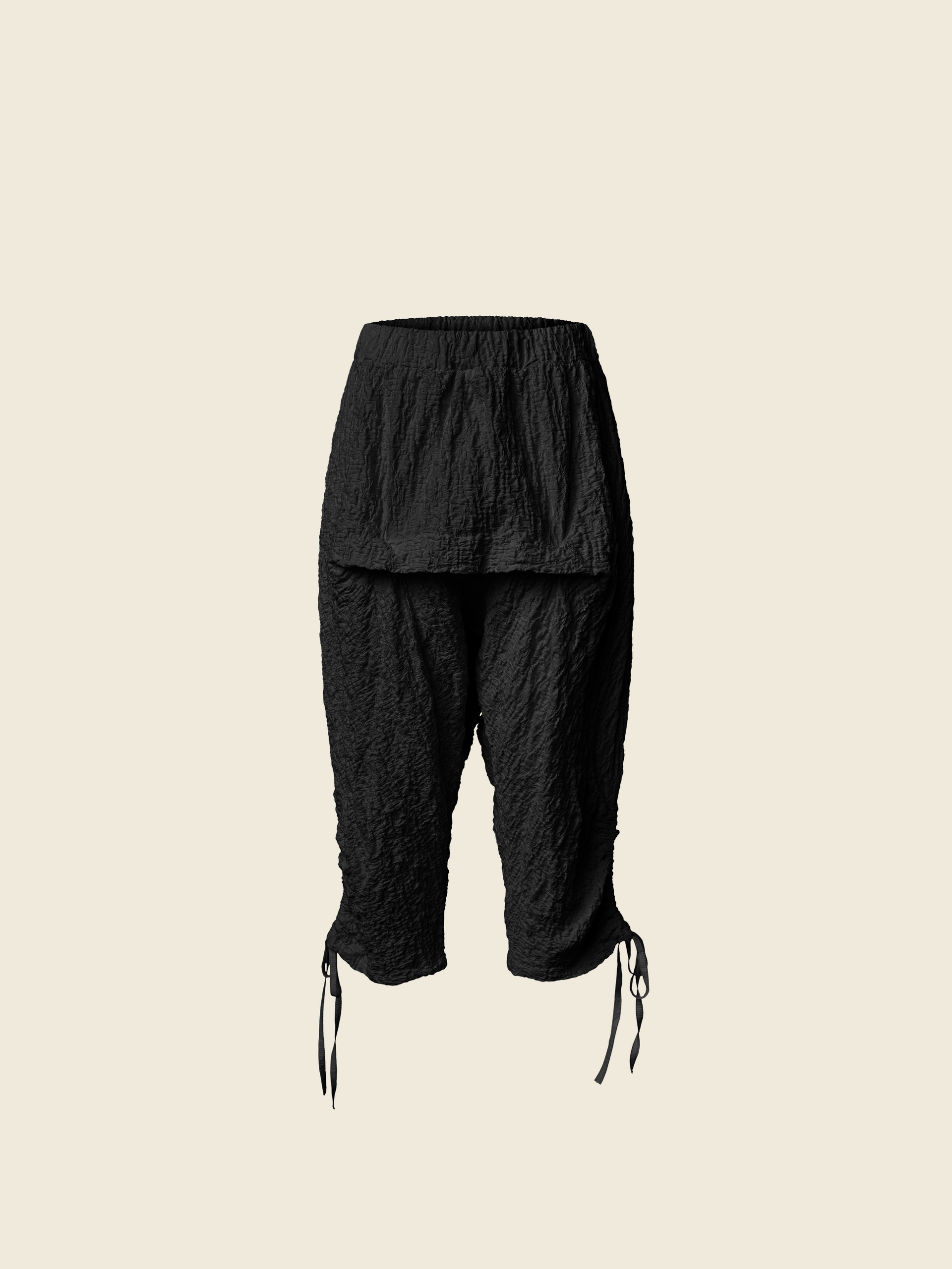 EMBOSSED LOW CROTCH PANTS