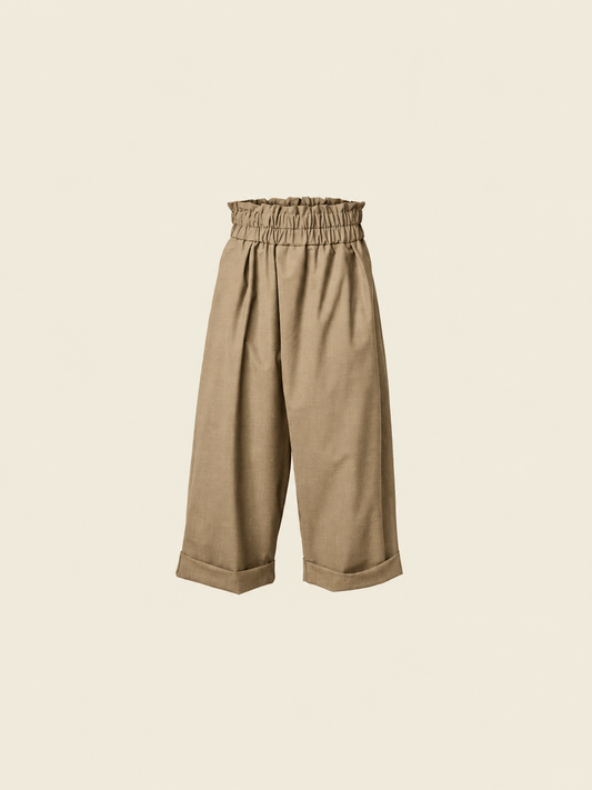 PANTALONI CON ALTO CINTURINO ELASTICO IN VITA