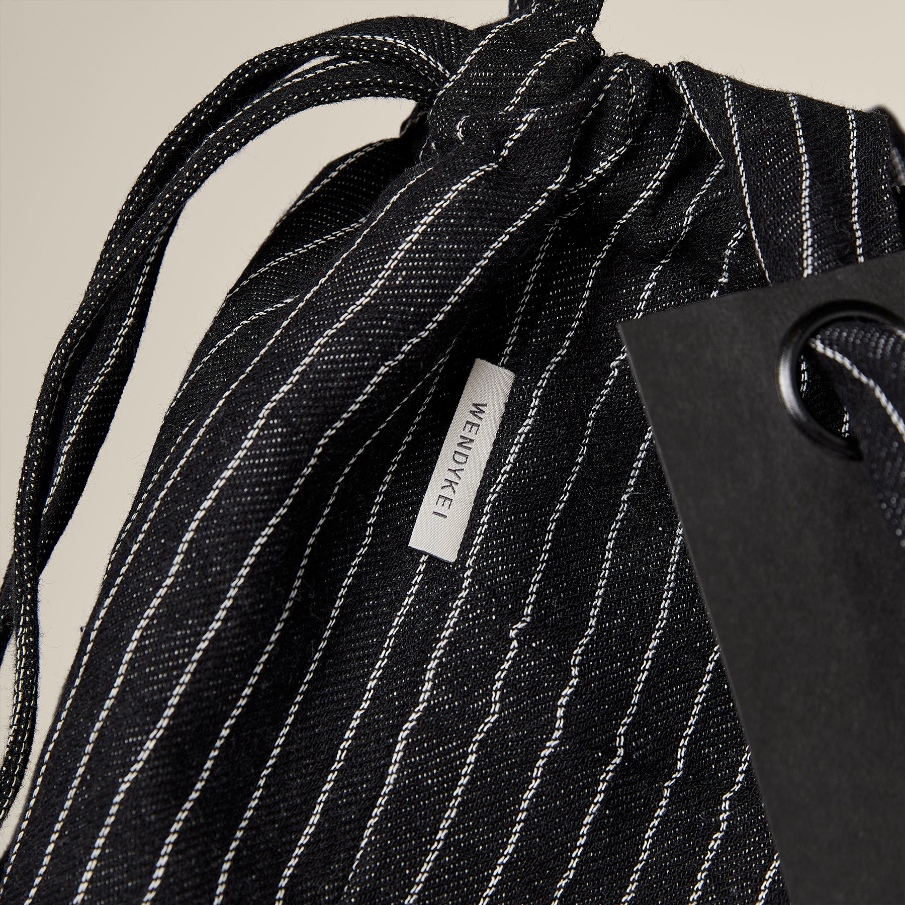 BLACK STRIPED BAG