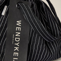 BLACK STRIPED BAG