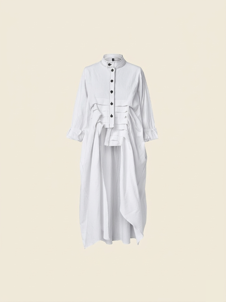 PLEATED OVERCOAT