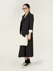 BLAZER DOPPIATO IN TESSUTO ECRÙ