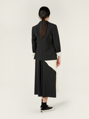 BLAZER DOPPIATO IN TESSUTO ECRÙ