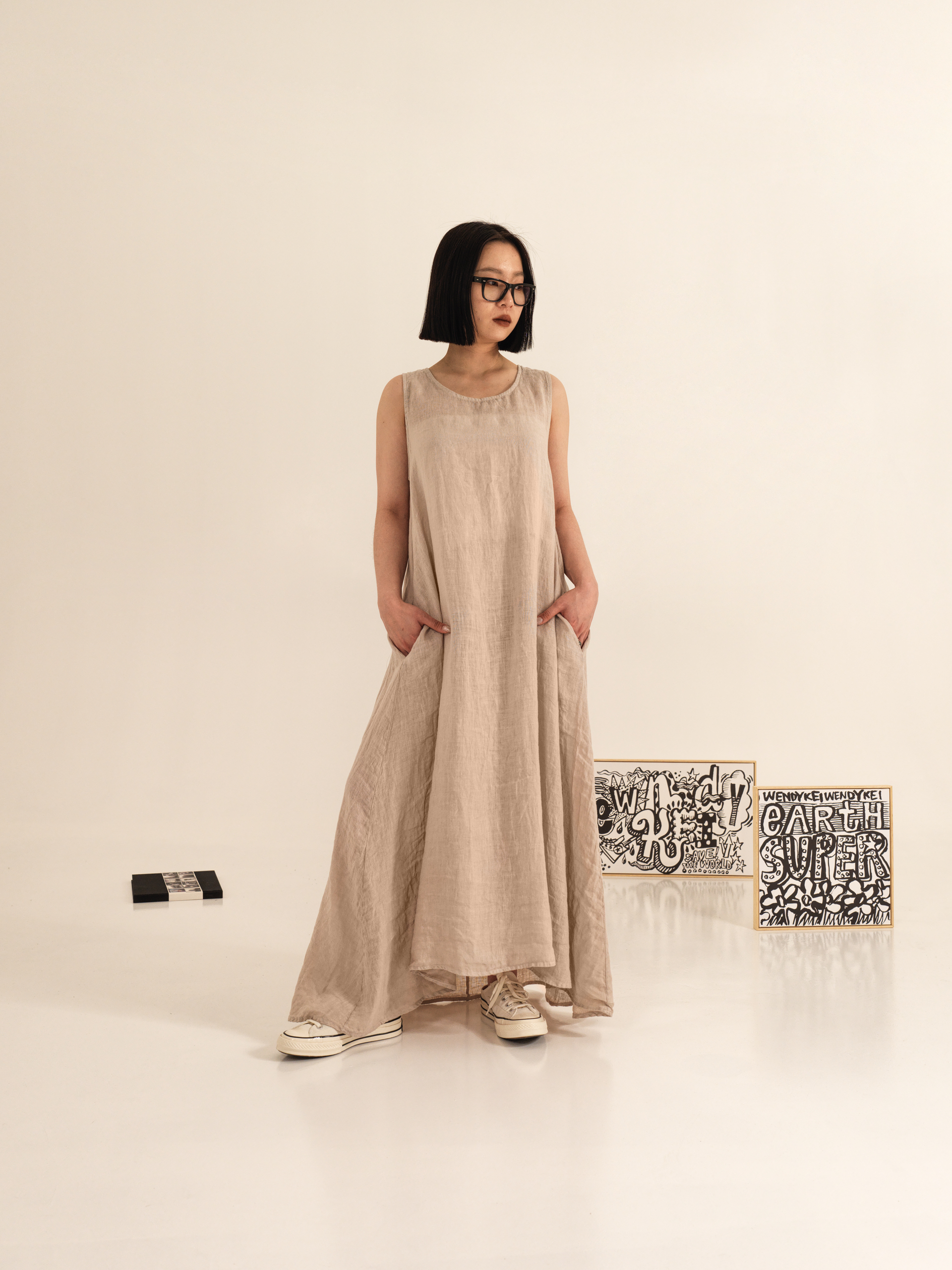 VESTITO LUNGO IN LINO