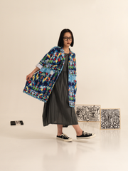 OVER JACKET WITH ABSTRACT PATTERN