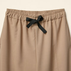 罗缎抽绳粘胶纤维混纺长裤