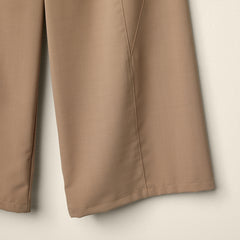 罗缎抽绳粘胶纤维混纺长裤