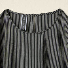 BLUSA A RIGHE CON PIEGHE