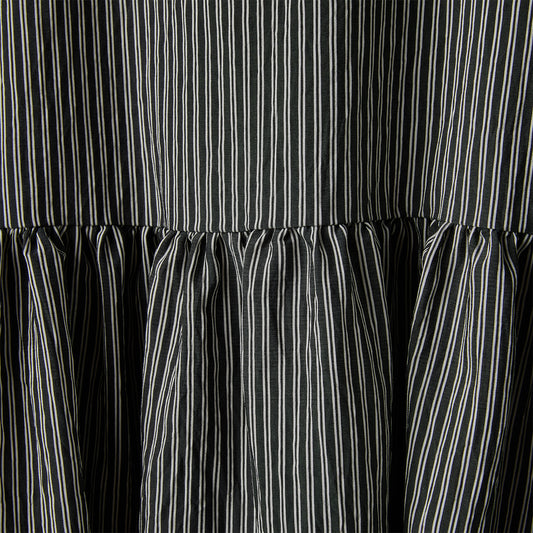 STRIPED BLOUSE WITH PLEATS