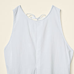 MUSLIN COTTON DRESS WITH SQUARED BACK