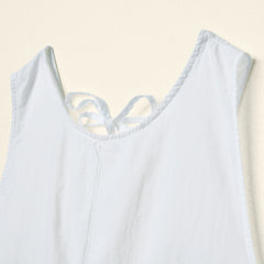 MUSLIN COTTON DRESS WITH SQUARED BACK