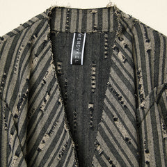 CARDIGAN IN TESSUTO SPIGATO STRAPPATO