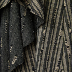 CARDIGAN IN TESSUTO SPIGATO STRAPPATO
