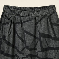 COTTON TROUSERS WITH GEOMETIC PATTERN