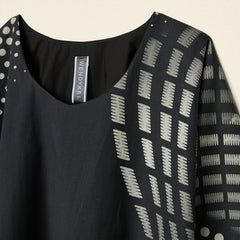 MAXI BLOUSE IN PRINTED COTTON FABRIC