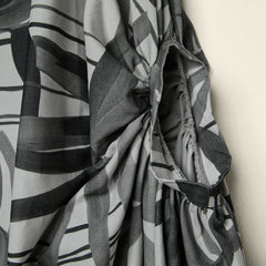 BALLOON DRESS WITH BAT SLEEVES