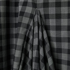 CHECKED DRESS WITH PLEAT