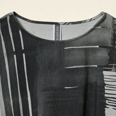 COTTON DRESS WITH ABSTRACT PRINT