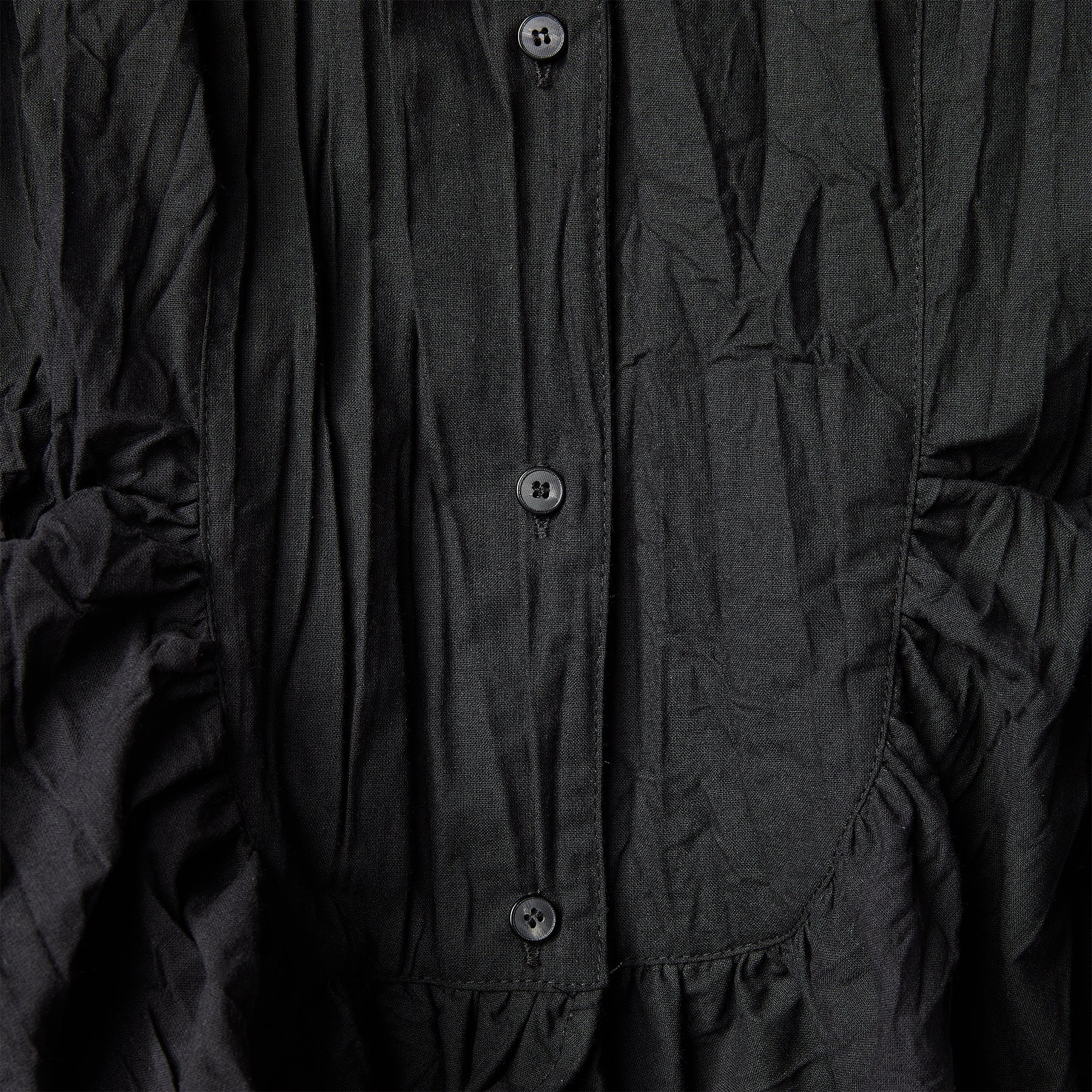 SHIRT IN WRINKLED-EFFECT FABRIC WITH GALA-EFFECT HEM