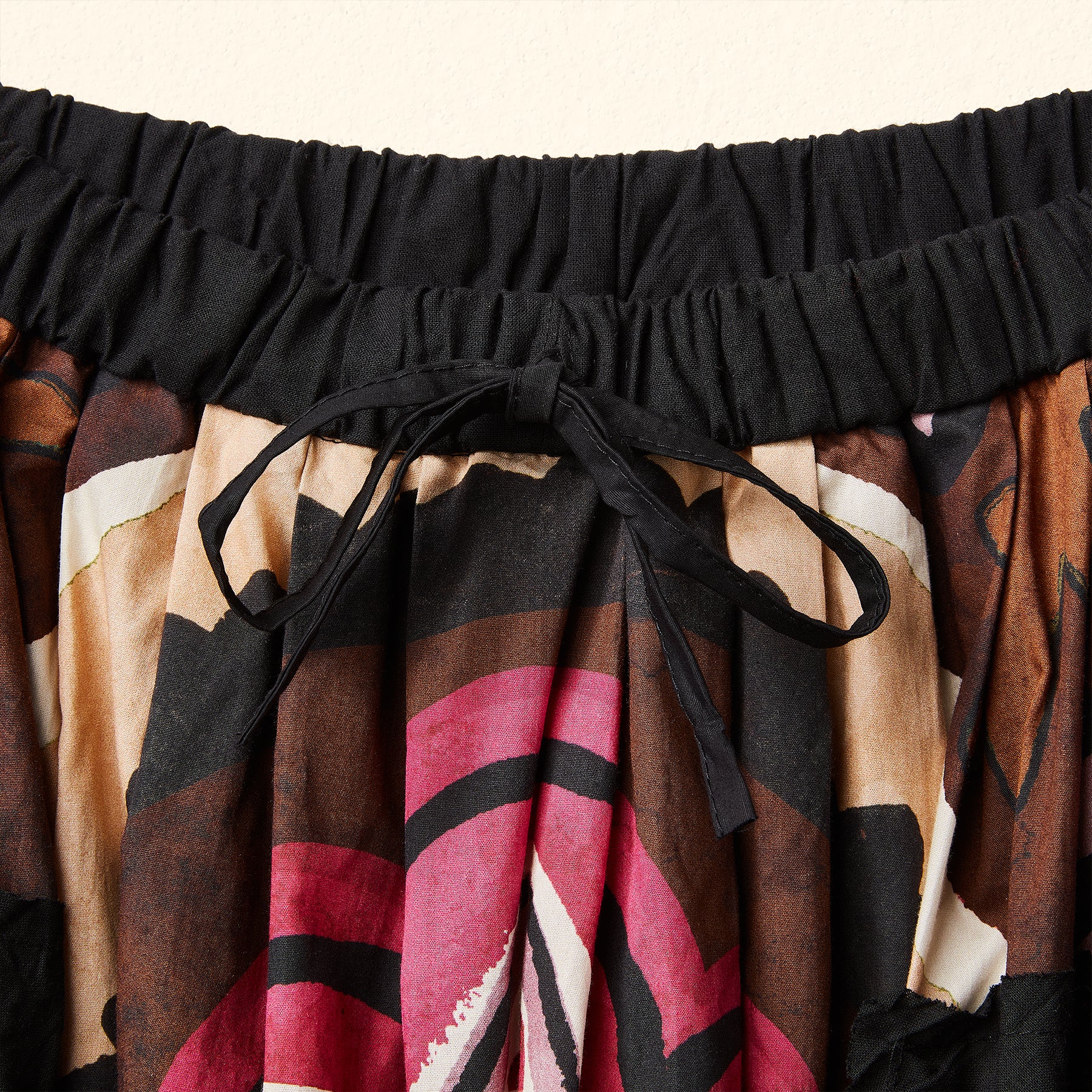 ETHNIC PATTERN SKIRT WITH BIG POCKETS