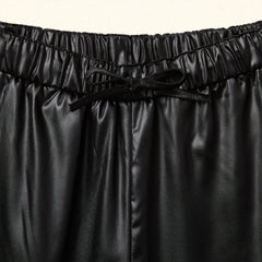 VISCOSE MIXED SATIN CULOTTE PANTS