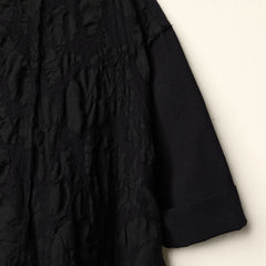 DRESS WITH SEMI-TRANSPARENT WOOL LACE TOP