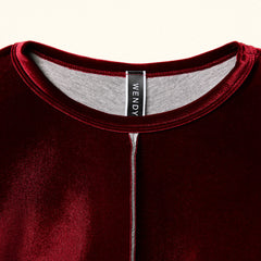 VELVET T-SHIRT WITH SLITS