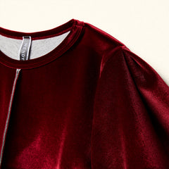 VELVET T-SHIRT WITH SLITS