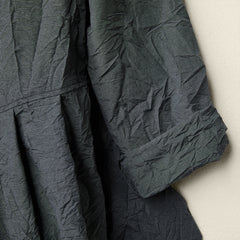 SCULPTURAL CRINKLED ZIP-UP MAXI DRESS