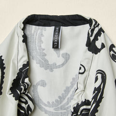 PAISLEY PRINT LONG CARDIGAN