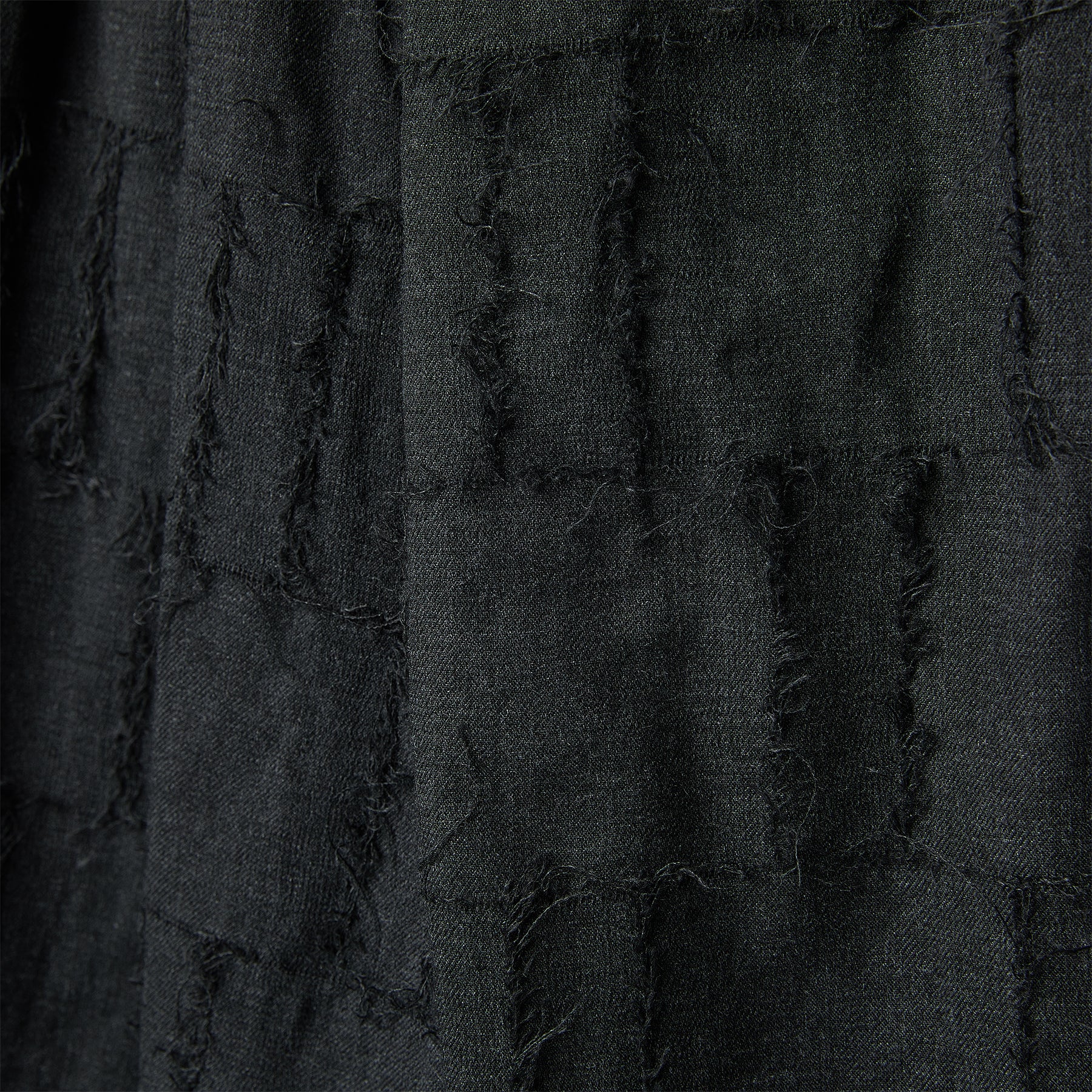 格纹泡泡纱面料长裤