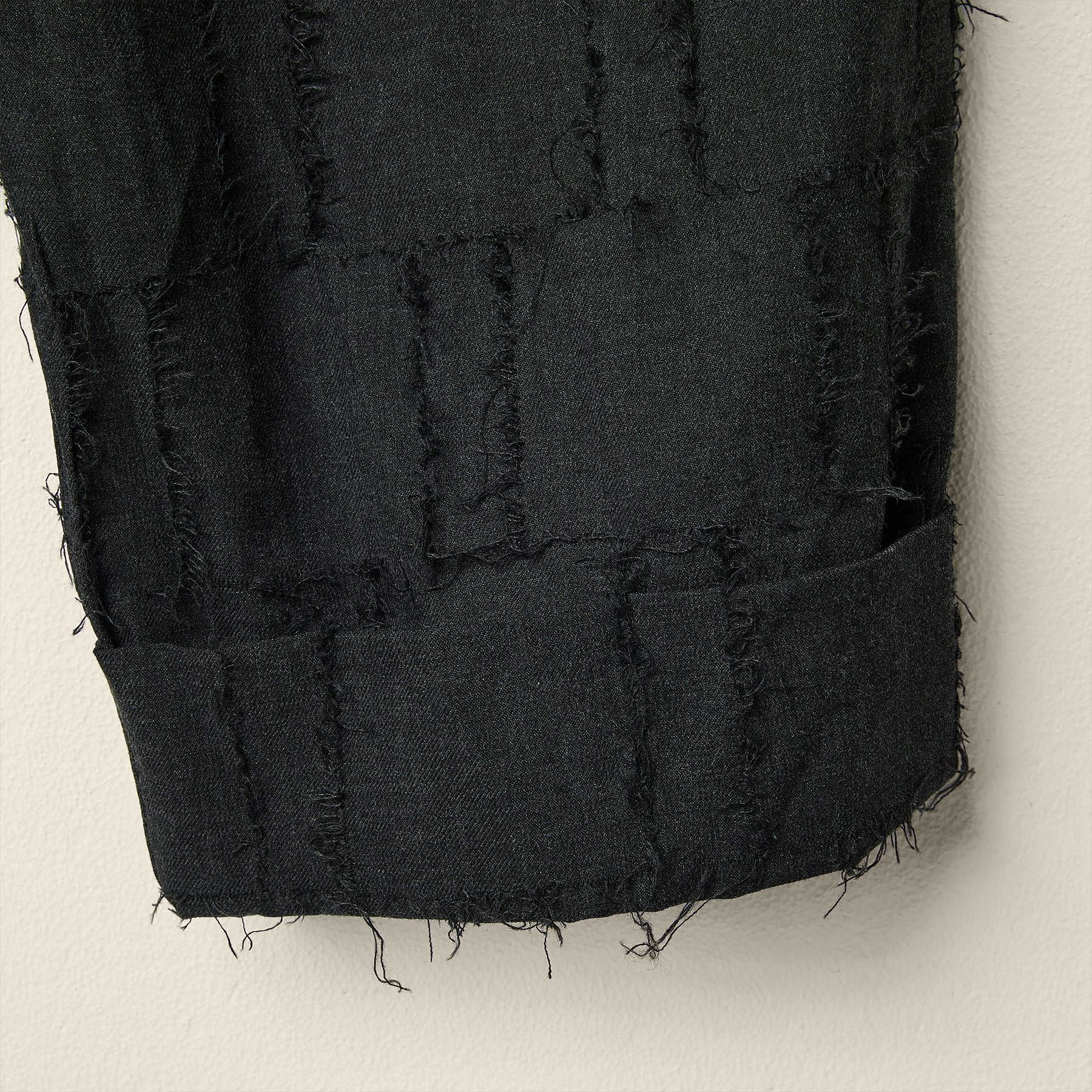 格纹泡泡纱面料长裤