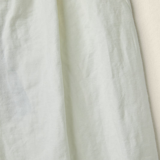 COTTON AND LINEN WIDE-LEG TROUSERS