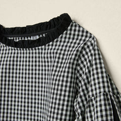 PUFF SLEEVES VICHY BLOUSE