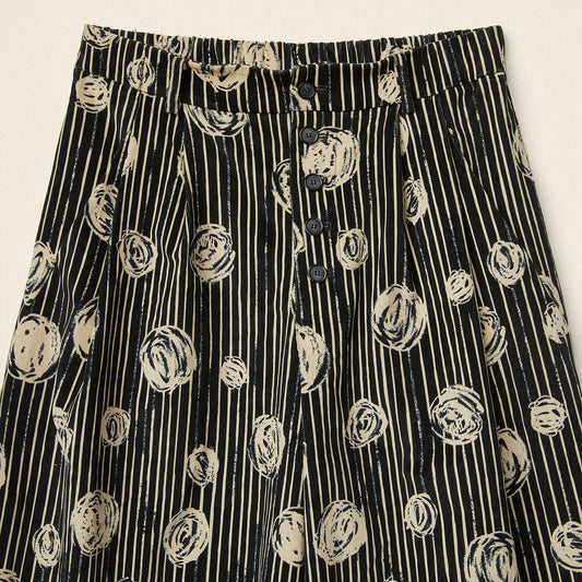 AW26 VELVET TROUSERS WITH GRAPHIC PRINT