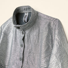 AW26 METALLIC PLEATED JACKET