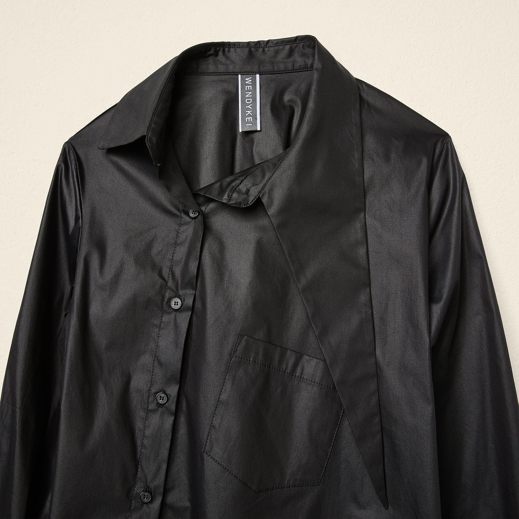 AW26 FAUX LEATHER SHIRT