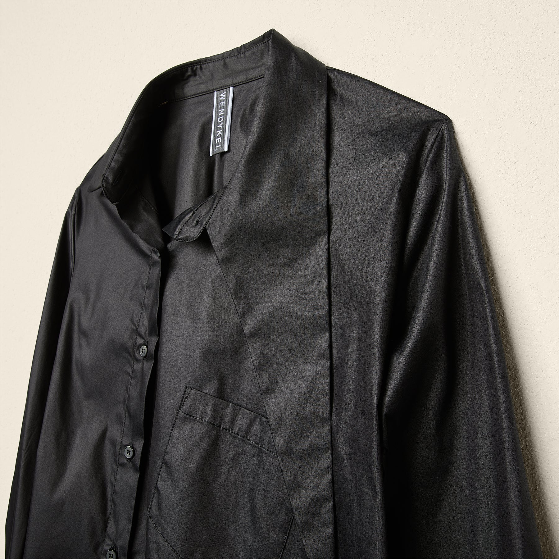 AW26 FAUX LEATHER SHIRT