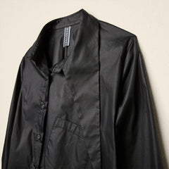 AW26 FAUX LEATHER SHIRT