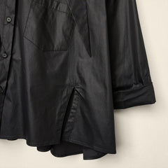 AW26 FAUX LEATHER SHIRT