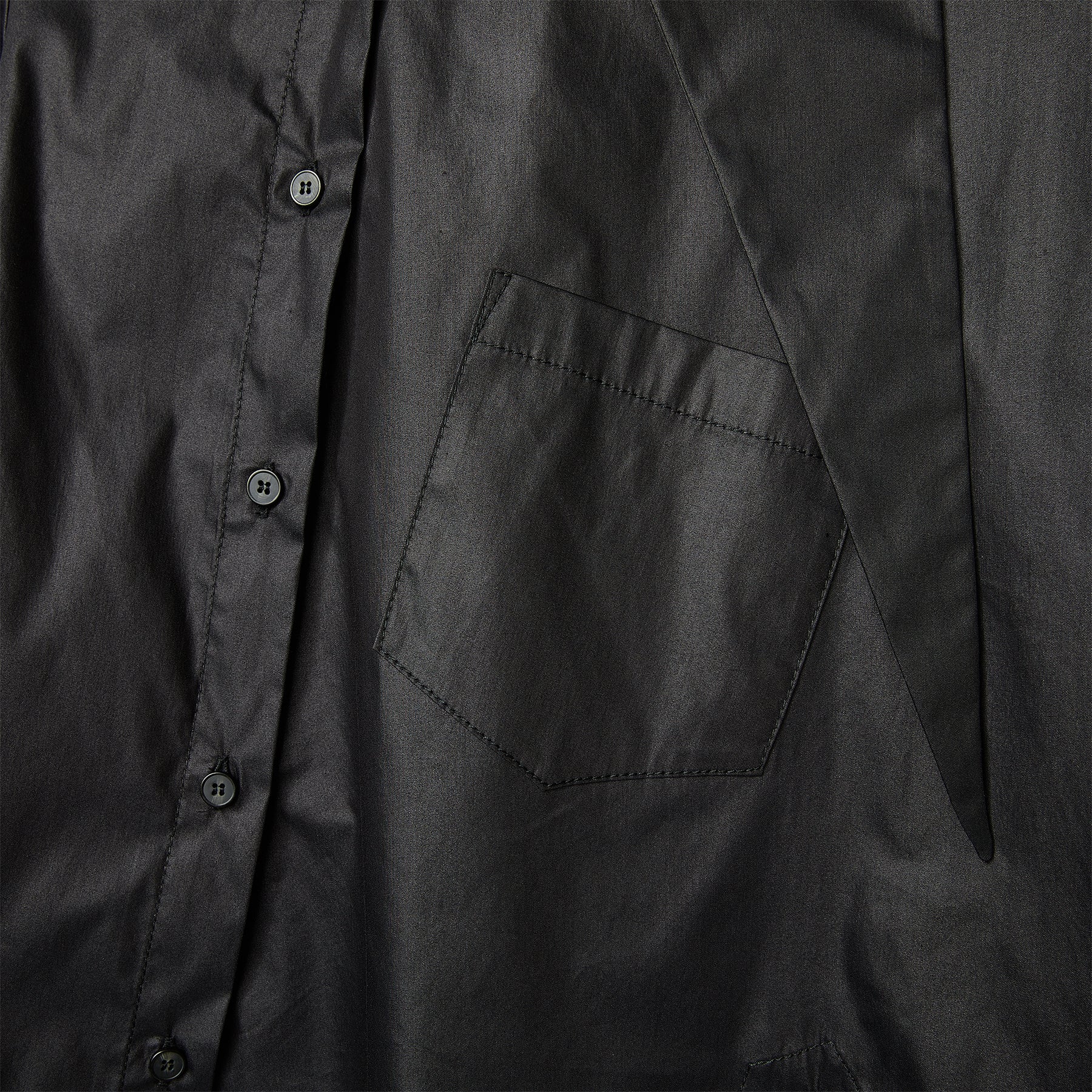 AW26 FAUX LEATHER SHIRT